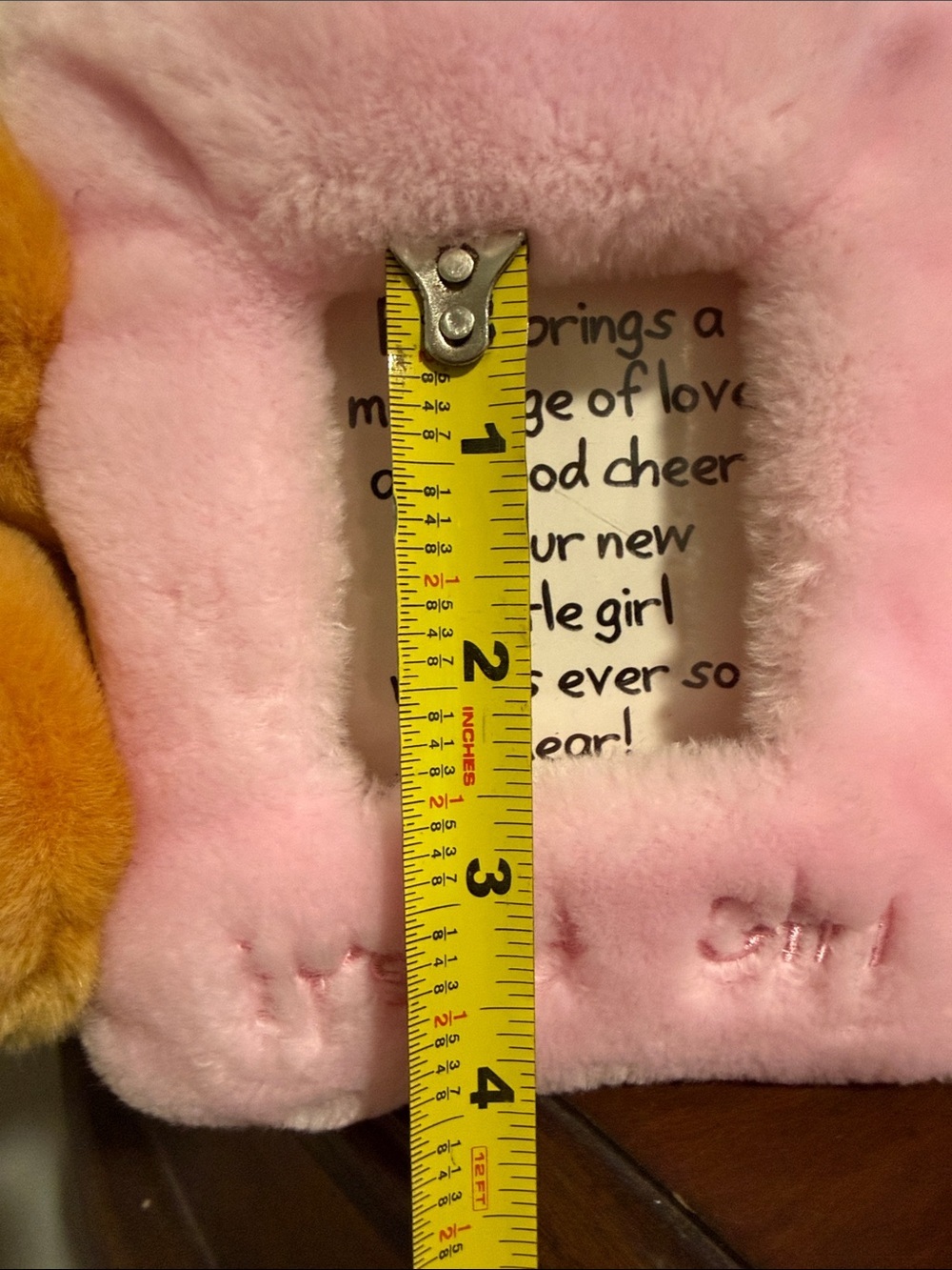 Winnie the Pooh “It's A Girl” Disney Stuffed Plush Toy Picture Photo Frame - Picture 9 of 9